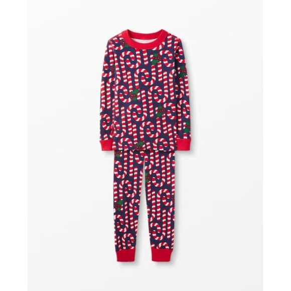 Hanna Andersson Candy Cane Pajamas, Size 12 - Picture 1 of 5